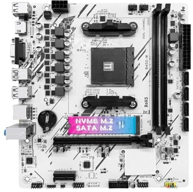ZSUS B450 Motherboard Processor Dual- DDR4 Memory AM4 Mainboard M.2 NVME (Supports 5500 5600 5600G CPU)