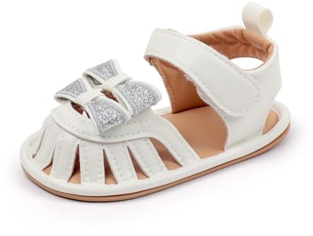 Baby sandaler spädbarn flickor pojkar första promenadskor halkfri sula prewalkers sommar öppen tå sandaler skor