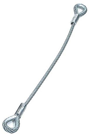 LightmaXX Safety Stahlseil, 16mm x 4m, DIN 56926, Gekauscht, 400cm Länge, Ideal für Sicherheitsanwendungen