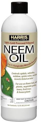 Harris Neem Oil, 100% Cold Pressed and Unrefined, Cosmetic Grade, 12oz
