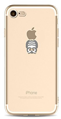 CrazyLemon Kreativ Hülle für iPhone 7 iPhone 8, Dünn Transparent Weich Silikon Case Klar Niedlich Muster Leicht Dünn Handyhülle Kratzfest Schutzhülle für iPhone 7 iPhone 8 4,7 - Eule