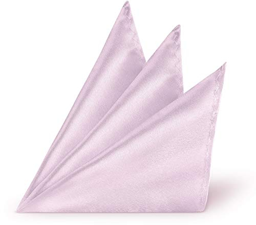 StickandShine Einstecktuch Flieder einfarbig uni aus Polyester Ränder genäht 22 x 22 cm