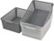 Dynko 4 Packs Large Storage Baskets, Clear Grey Organizer Baskets, Plastic Weave Storage Basket