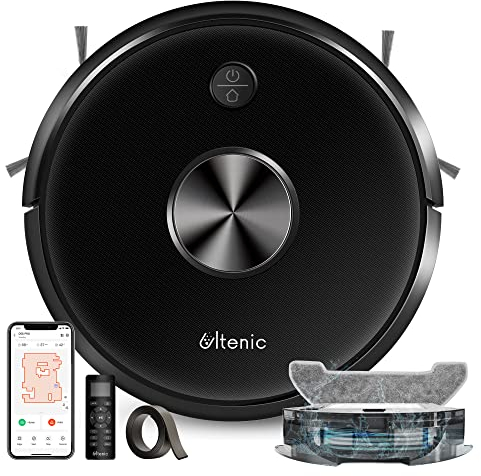 Ultenic Robot Aspirador D5s Potente, Robot de Limpieza 4 en 1, Aspira, Barre, Friega,Pasa la Mopa,150 min Autonomía,Mando a Distancia,Controlado por la Voz,Pared Magnético