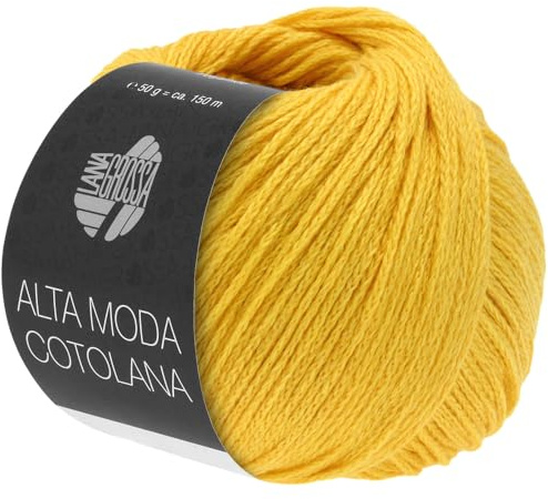 LANA GROSSA Alta Moda Cotolana | Edles Kettengarn aus 45% Schurwolle (Merino superwash), 45% Pima Baumwolle & 10% Polyamid| 50g Wolle zum Stricken & Häkeln | 150m Garn FB 1