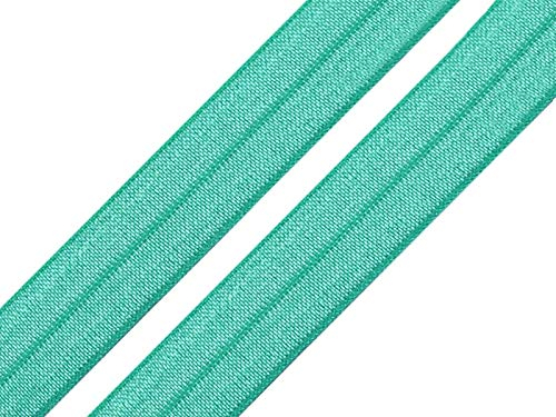 maDDma 1m Falzgummi 20mm Faltgummi elastisches Einfassband Schrägband Saumband Farbwahl, Farbe:mintgrün