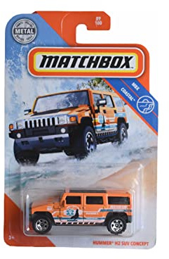 Matchbox Orange Hummer H2 SUV Concept, Druckguss-Metallkonstruktion, Limitierte Auflage, Farbschema, Kinderautospielzeug, Jungenspielzeug, klein, 1 Stück