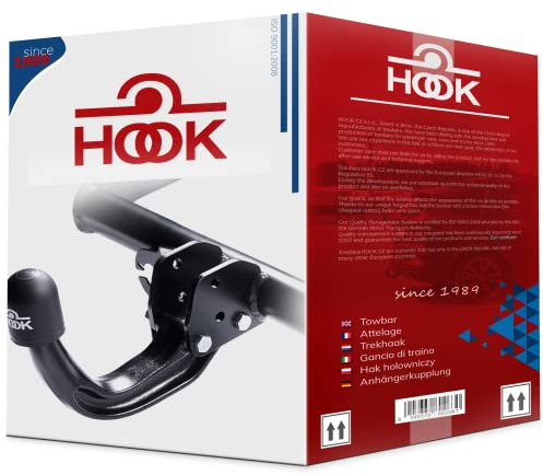 HOOK Gancio traino adatto fisso compatibile con Kia cee’d II due volumi 03.2012-2018 con kit elettrico universale 7-poli