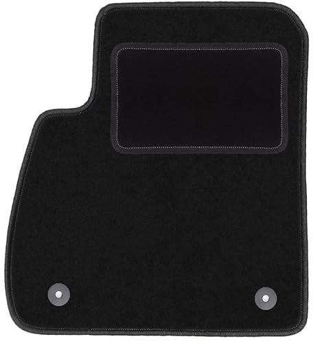 Wielganizator Fahrer Fußmatte Velours passend für Opel Zafira C (2012-2019) 7 osób Fahrerseite Fahrermatte Veloursfussmatte Schwarz 1-teilig - Passgenau