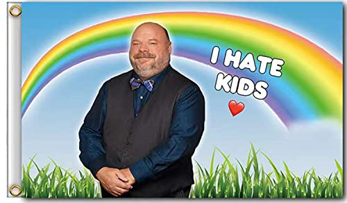 AUMIAU Lustige Meme-Flagge, Banner mit Aufschrift I Hate Kids, 90 x 150 cm, für Studentenwohnheim, Zimmer, Männerhöhle, Frat, Wand, Outdoor-Flagge