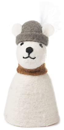Baden Eierwärmer Hund 13 cm - Textil - Weiß