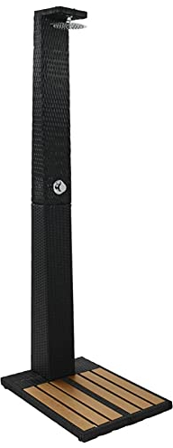 CANLAY Gartendusche, Dusche Für Garten, Outdoor Shower, Garten Dusche, Außen Dusche, Poly Rattan WPC