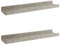 vidaXL 2X Wandregal Bücherregal Wandboard Schweberegal Hängeregal Dekoregal Freischwebend Regal Büroregal Wandablage Betongrau 40x9x3cm