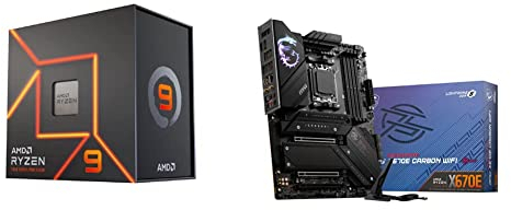AMD Ryzen 9-7950X Processor + MSI MPG X670E Carbon WiFi Motherboard ATX