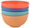Cereal Bowls Set of 4, Plastic Soup Bowls, Unbreakable Pasta Bowl, Lightweight Reusable Tableware Dinnerware Fruit Snack Container for Travel Picnic Camping (15CM/24OZ)