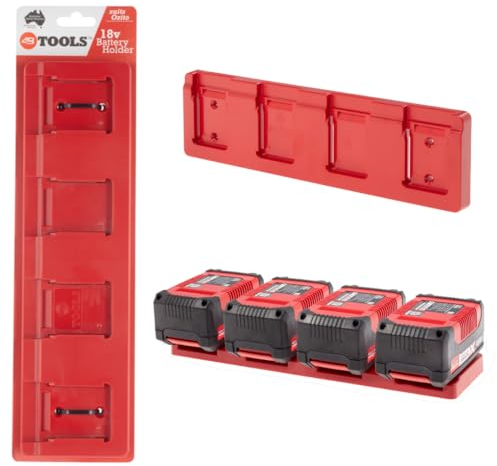 48 Tools Akku-Wandhalterung | Modular erweiterbar | Für Einhell 18V Akkus | Einfache Montage | Akkuhalterung Wandhalterung
