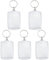 Lot de 5 porte-clés photo vierges double face avec anneau fendu, comme indiqué, taille M
