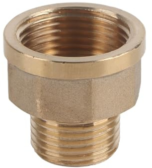 Deosdum 3/4 to 1/2 Reducer - 1Pc Brass Water Pipe Hex Bushing Adapter 1/2Bspt Male and 3/4Bspt Female Thread Pressure Washer Hose