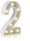 Auraglow LED Alphabet Letter & Number Light Sign Decorations, Lamp for Home Birthday Party Event, Night Lights, Battery Powered Letters And Numbers With Four Hour Timer (2)