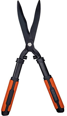 BLACK+DECKER Cortasetos - Cuchillas de Acero Dentadas - 53 CM - Negro/Naranja