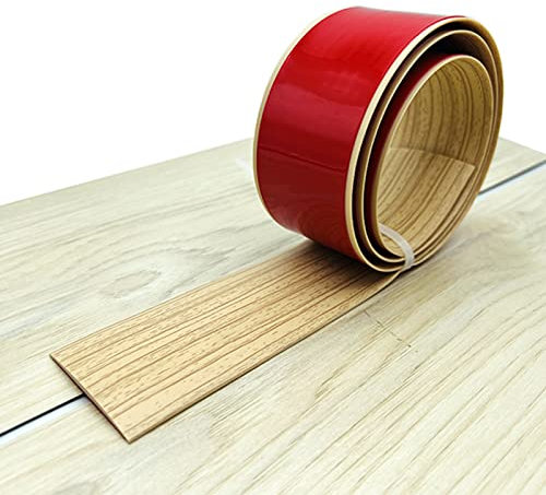 IGTOPS PVC Selbstklebend Abdeckleiste 1/3/10M Übergangsprofil Wasserdicht Selbstklebend,Übergangsschiene Abschlussprofil,Gummi Wandsockelleiste,Boden Teppich Laminat (Eichenfarbe, 10M)