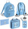 Personalised Kids Back to School Kit with Custom Name & Initial | Blue Backpack, Lunch Bag, PE Kit, Pencil Case & Water Bottle | Ideal for Boys Starting Nursery or School
