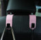 Qirc Auto Hooks, 2 Pcs Leather Car Storage Organiser Bag Hooks, Universal Car Back Seat Headrest Hanger for Hang Bag Handbag Grocery Bags (Pink)