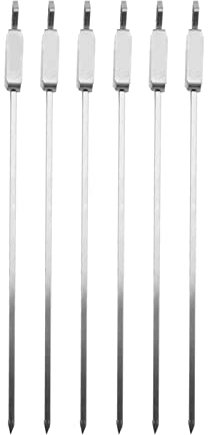 Grill-Werkzeuge, Grillgabeln und Spieße, Grillen, Kochen, Edelstahl, Schaschlik, flache Spieße, langlebig, Grillspieße, Edelstahl, 6 Stück