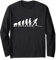 Langlauf Langläufer Ski Evolution Geschenk Langarmshirt