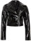 SS7 Damen Bikerjacke aus Lack Vinyl Kunstleder mit Nieten