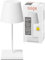 SIGOR Nuindie 2.0 mini - Dimmbare kleine LED Akku-Tischlampe Indoor & Outdoor, IP54 spritzwassergeschützt, Höhe 25 cm, aufladbar mit USB-C, 12 h Leuchtdauer, schneeweiß