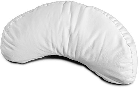 Meditationskissen schneeweiß Halbmond Bio-Buchweizen Yogakissen Mond