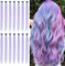 14 extension con clip per capelli, colore, ciocche colorate per capelli lisci e lunghi sintetici, resistenti al calore, per feste, accessori per capelli da ragazza (22 pollici) (14 pezzi viola misto)