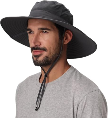 Magracy Men Wide Brim Sun Hat UV Protection Foldable UPF 50+ Safari Hat Women Fishing Gardening
