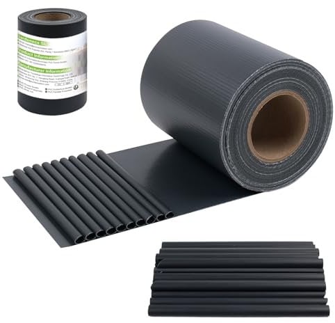 Sunnylaxx 35m x 19cm PVC privacidad Valla Tiras de Malla de Protectora Pantalla para Exterior Jardin, Terraza, 20 Clips de fijación, Antracita