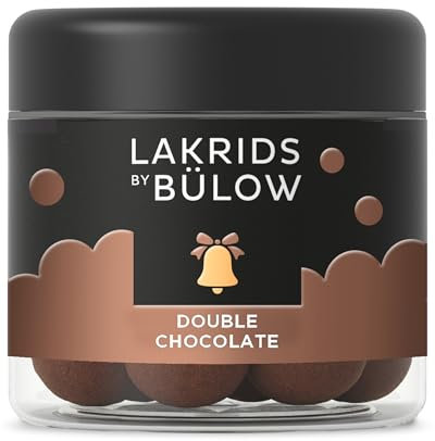 LAKRIDS BY BÜLOW - Double Chocolate - 125g - Dänische Gourmet Lakritz-Kugeln - Süßer Lakritzkern umhüllt von Schokolade und knusprigen Kakaonibs