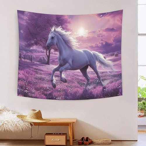 DCABEIOOE Pferd Wandteppich Bettwäsche Wandbehang Wohnkultur 70cmx100cm