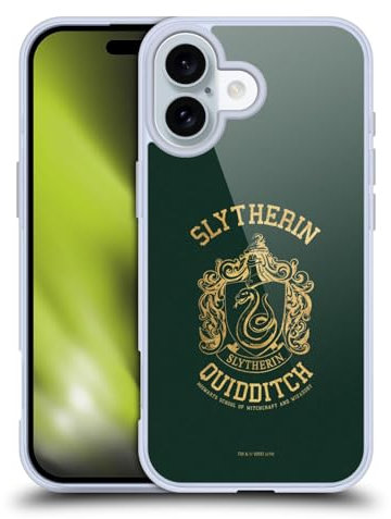 Head Case Designs Offizielle Harry Potter Slytherin Quidditch Deathly Hallows X Soft Gel Handyhülle Hülle kompatibel mit Apple iPhone 16