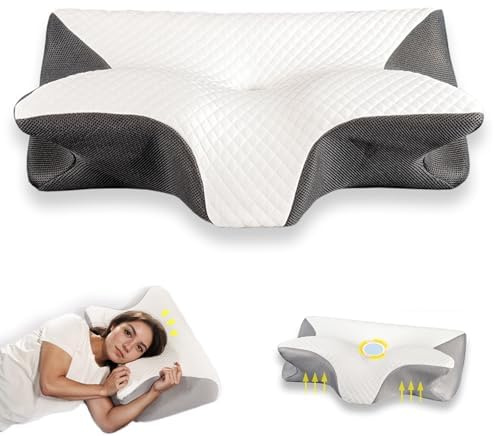 Neckhaven Pillow, Cervical Neck Pillow, Dreamers Relief Pillow for Pain Relief & Sleeping, Ergonomic Contour for Side Sleepers, Necks and Shoulder Support