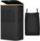 OUSFOT Cesto Ropa Sucia con Tapa 105L, Cubo Ropa Sucia con Asa de Bambú, Laundry Basket de Tejido Oxford 600D Impermeable con Bolsa Extraíble y Bolsillo Frontal, para Lavadero Dormitorio, Negro