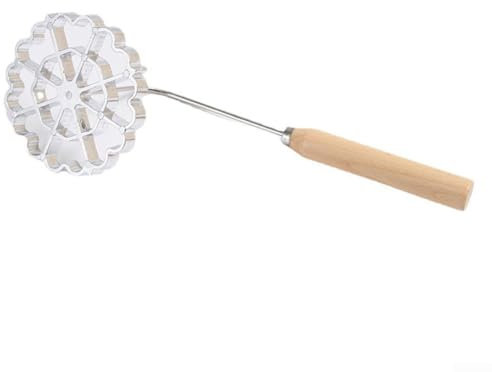 Professional Waffle Maker, Swedish Rosettes, Timbale, Extended Wooden Handle, Non Sticky Coating