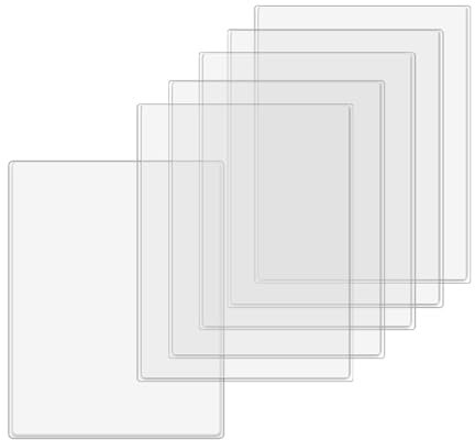 XINGSUI 6 Stück A3 Dokumententasche, Klarsichthüllen, Transparent, Prospekthüllen, zum Schutz Und zur Organisation von Dokumenten