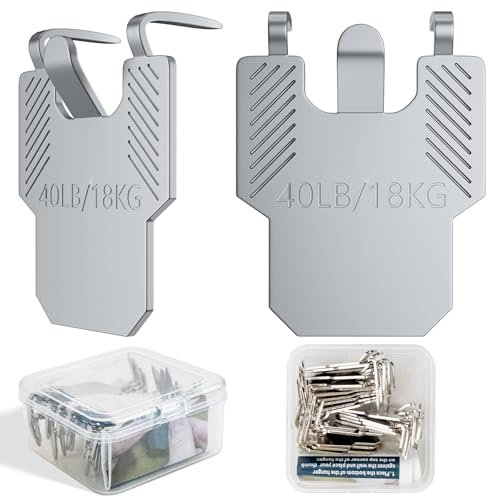 20 Pezzi Immagine Ganci, Gancio per Appendere Quadri Heavy Duty su Cartongesso, Gancio per Cornice, Fissa Quadr per il Fissaggio die Oggetti Pesanti, Specchi et Decorazioni per la Casa, Senza Forare