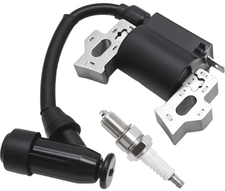 Ollanoos Zündspule und Zündkerze, Ersatz für Einhell GH-PM 46/1 S, GH-PM 40 P, GC-PM 46/1 S Rasenmäher