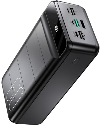 PDBEST Power Bank 60000mah De Carga RáPida - 22,5 W Carga RáPida, 4 Salidas Y 2 Entradas, Pantalla Led, Bateria Portatil Gran Capacidad para iPhone, iPad, etc