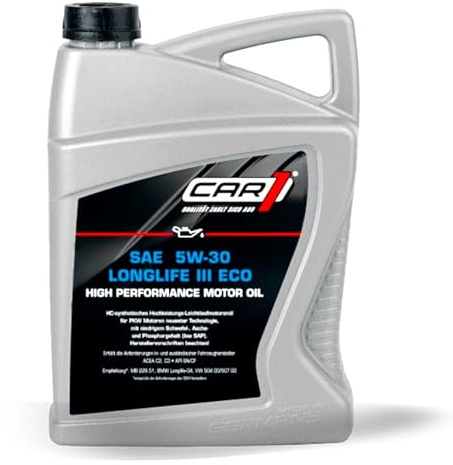 CAR1 Motoröl 5W-30 Longlife III ECO Leichtlauf High Performance Motor Motoren Öl Benzin Diesel Ottomotor Benzinmotor Dieselmotor Engine Oil 5L