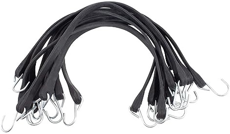 Mytee Products Spanngurte aus Naturkautschuk, 53,3 cm, S-Haken, robust, ideal zum Sichern von Planen, 50 Stück