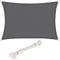 WOLTU Toldo Vela Impermeable Rectangular 4x5 m Poliéster Protección Rayos UV Intemperie para Patio Exteriores Jardín Color Arena Gris
