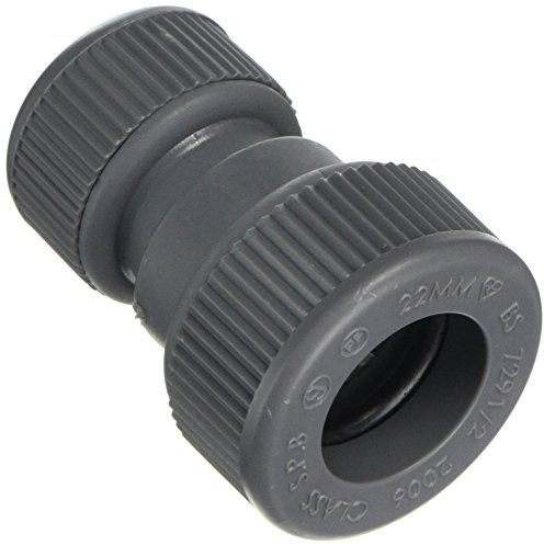 BS7291 Part 1 and 2 Push Fit Straight Reducer, Grey, 22 x 15 mm