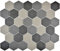 Mosaik Fliese Keramik Hexagon grau dunkelgrau schwarz unglasiert für BODEN WAND BAD WC DUSCHE KÜCHE FLIESENSPIEGEL THEKENVERKLEIDUNG BADEWANNENVERKLEIDUNG Mosaikmatte Mosaikplatte